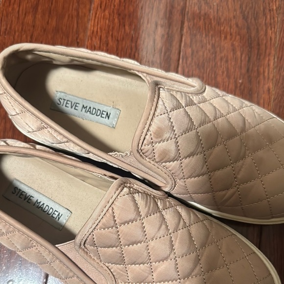 Steve Madden Tan Quilted Slip-On Sneakers - Picture 5 of 5